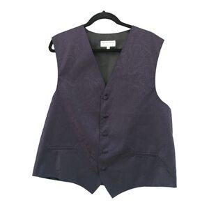 Vesuvio Napoli Dark Purple Paisley vest Size 2XL